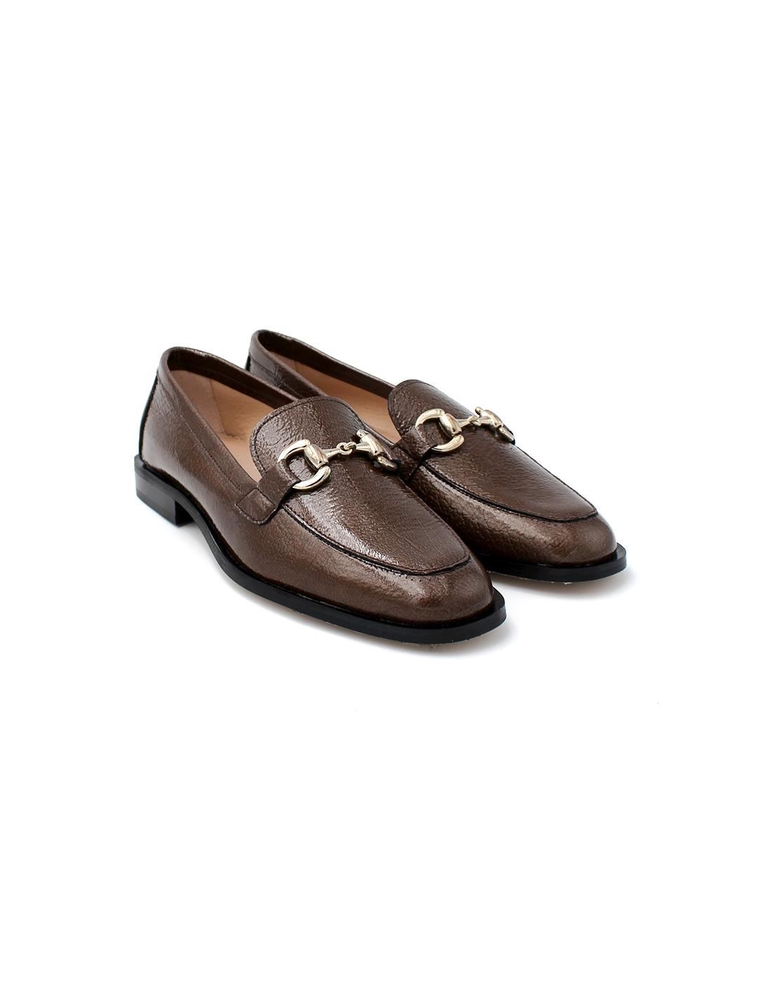 Mocasín Charol PATRICIA MILLER 6351 Visón Mujer.