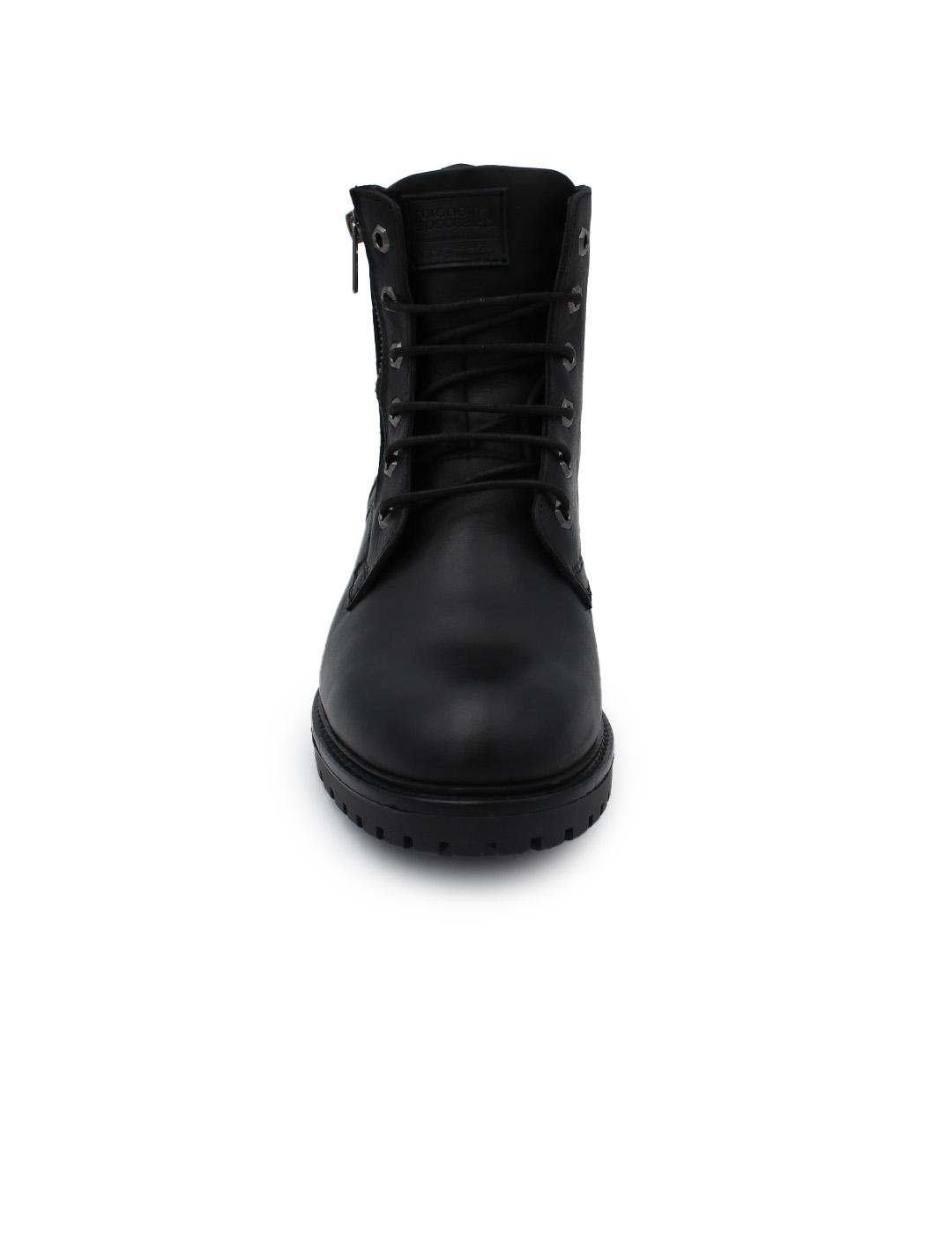 Botín Motero Cremallera Coronel Tapioca C172-11 Negro Hombre