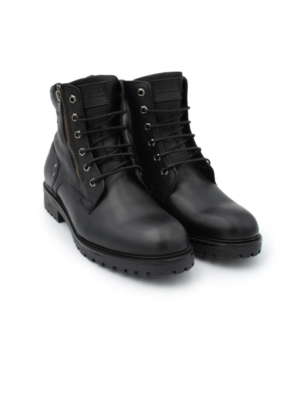 Botín Motero Cremallera Coronel Tapioca C172-11 Negro Hombre