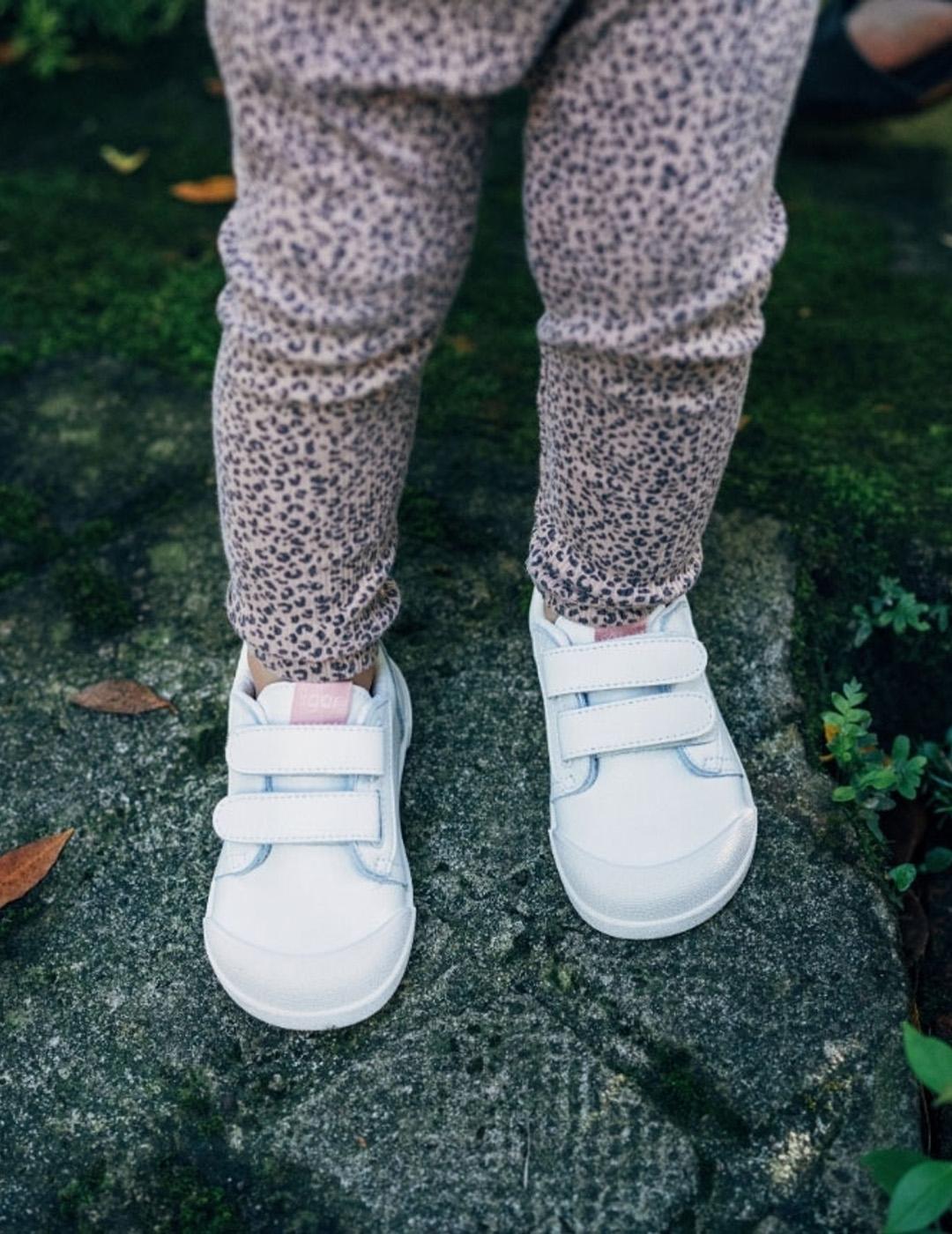 Deportivos Rosa Piel Barefoot Igor W10325-383 Blanco Niña