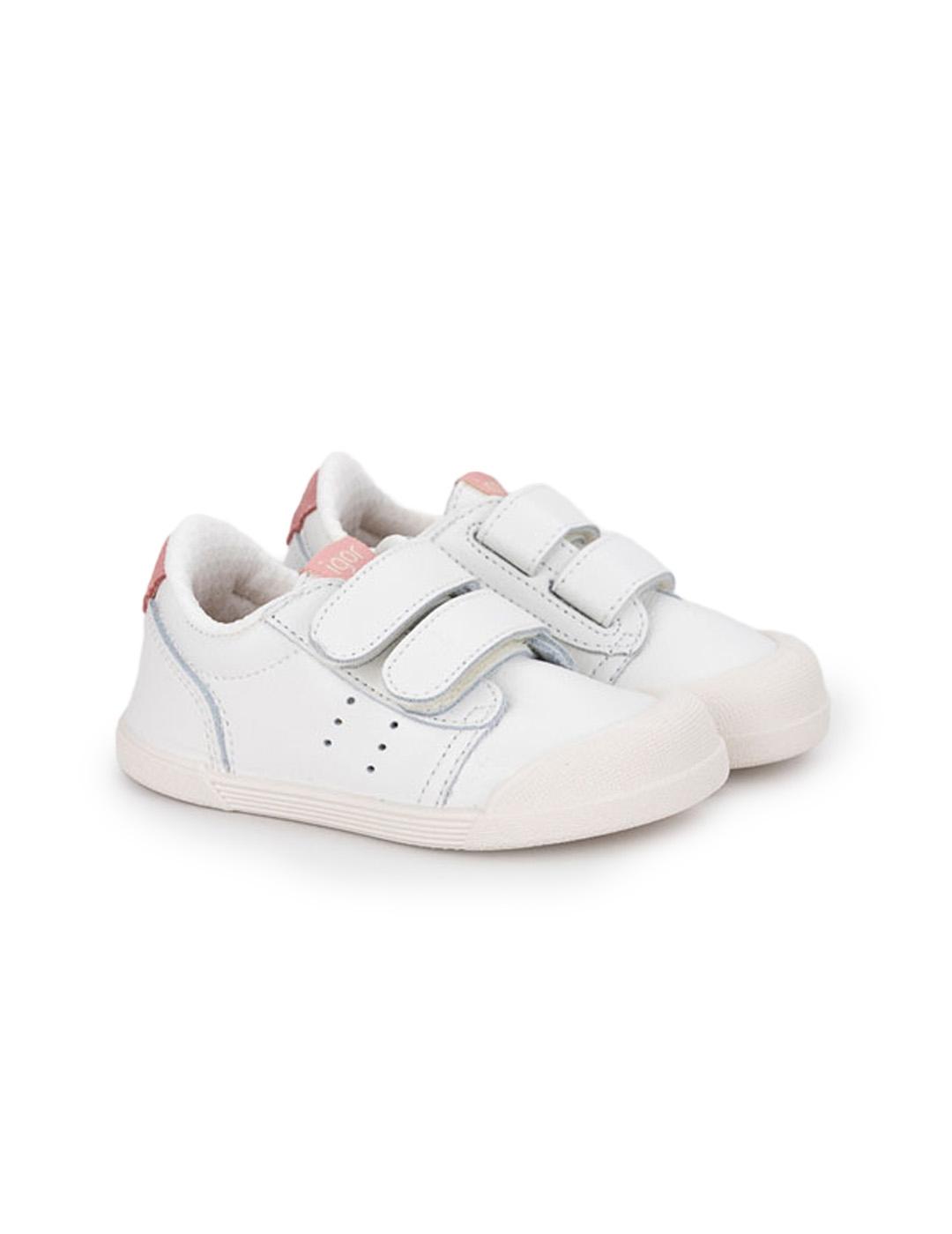 Deportivos Rosa Piel Barefoot Igor W10325-383 Blanco Niña