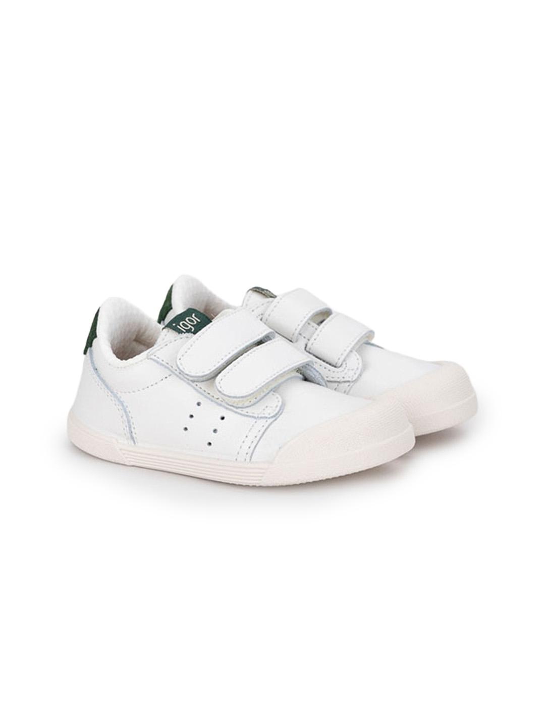 Deportivos Musgo Piel Barefoot Igor W10325-271 Blanco Niño