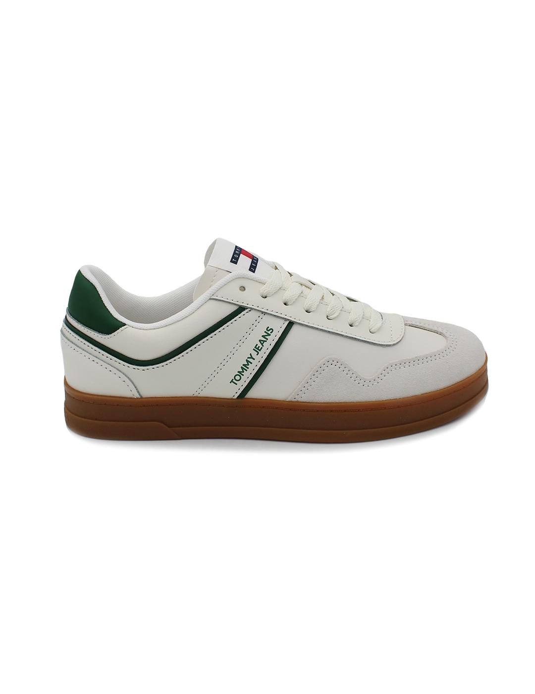 Bamba TOMMY HILFIGER EM01571YBI Blanco/Verde Hombre.