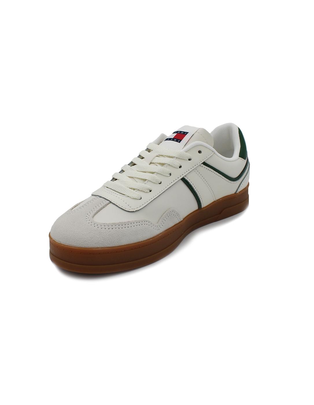 Bamba TOMMY HILFIGER EM01571YBI Blanco/Verde Hombre.