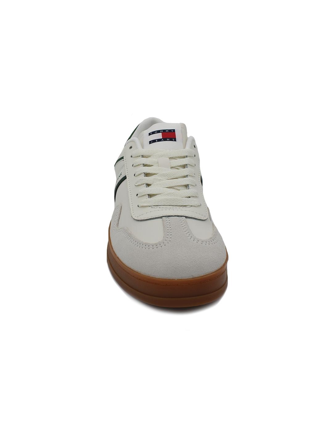 Bamba TOMMY HILFIGER EM01571YBI Blanco/Verde Hombre.
