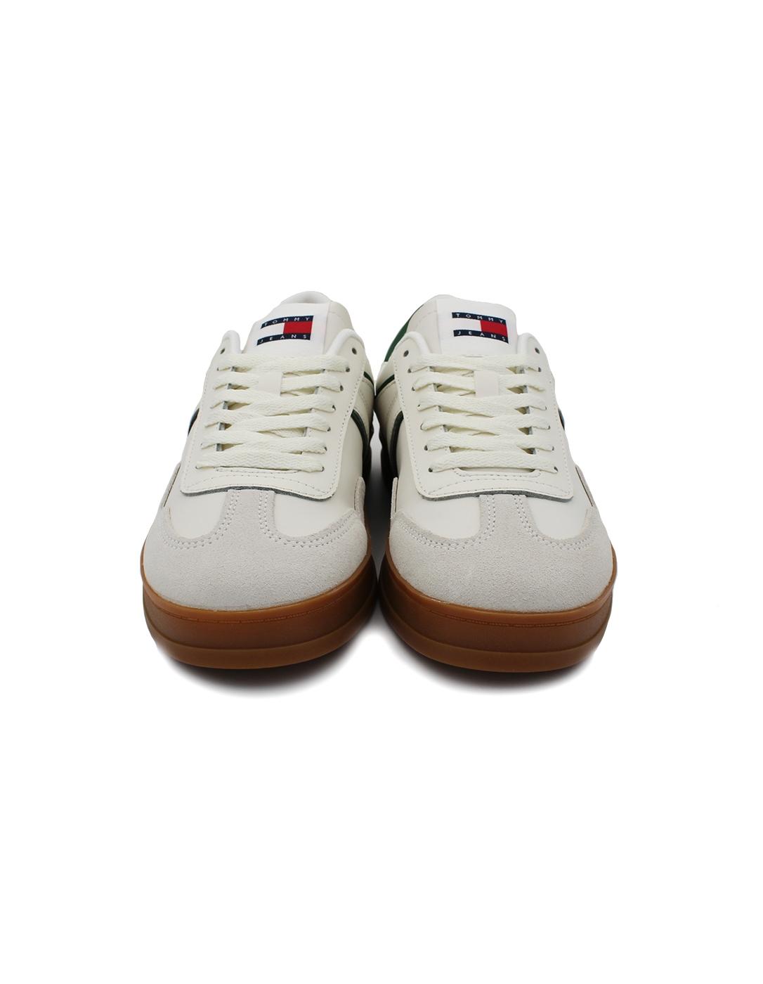 Bamba TOMMY HILFIGER EM01571YBI Blanco/Verde Hombre.
