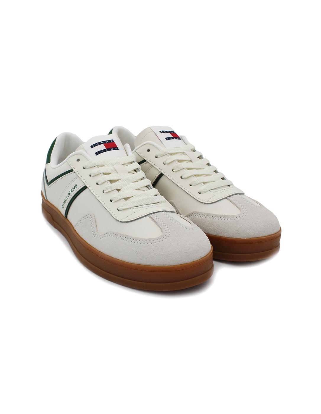 Bamba TOMMY HILFIGER EM01571YBI Blanco/Verde Hombre.
