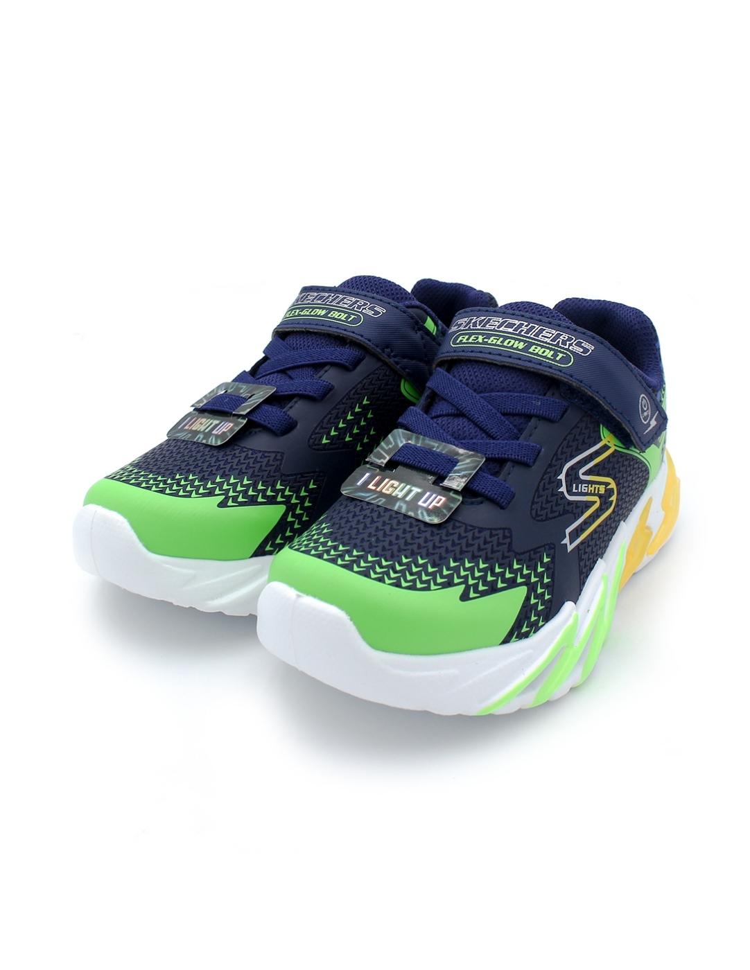 Deportiva SKECHERS 400138L Azul/Verde Niño.