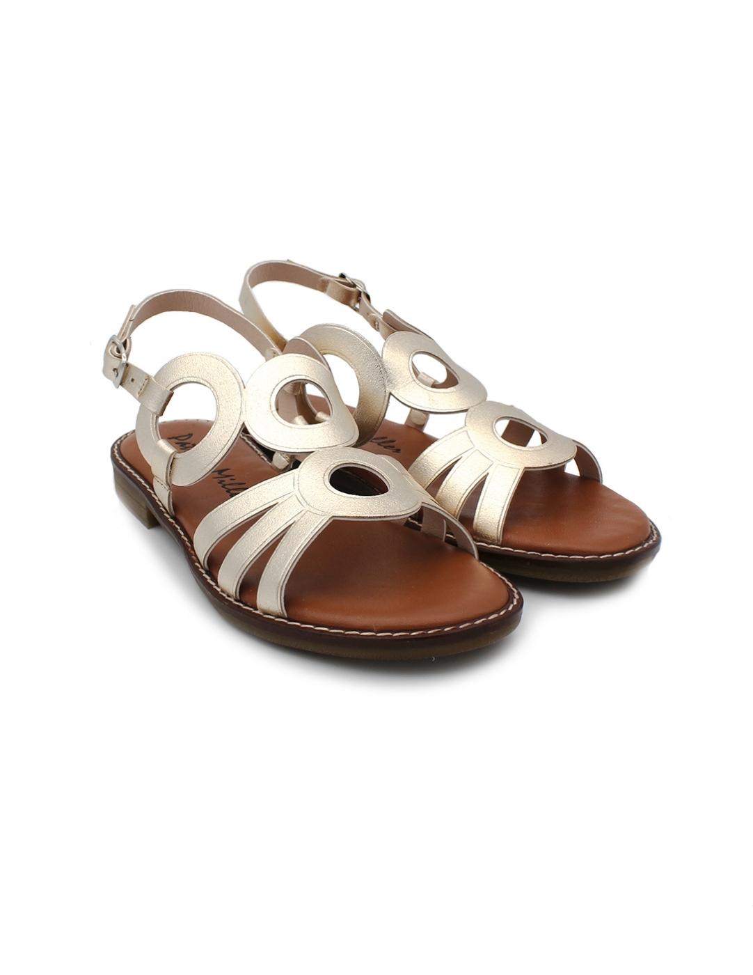 Sandalias PATRICIA MILLER 6789 Metal Champán Mujer