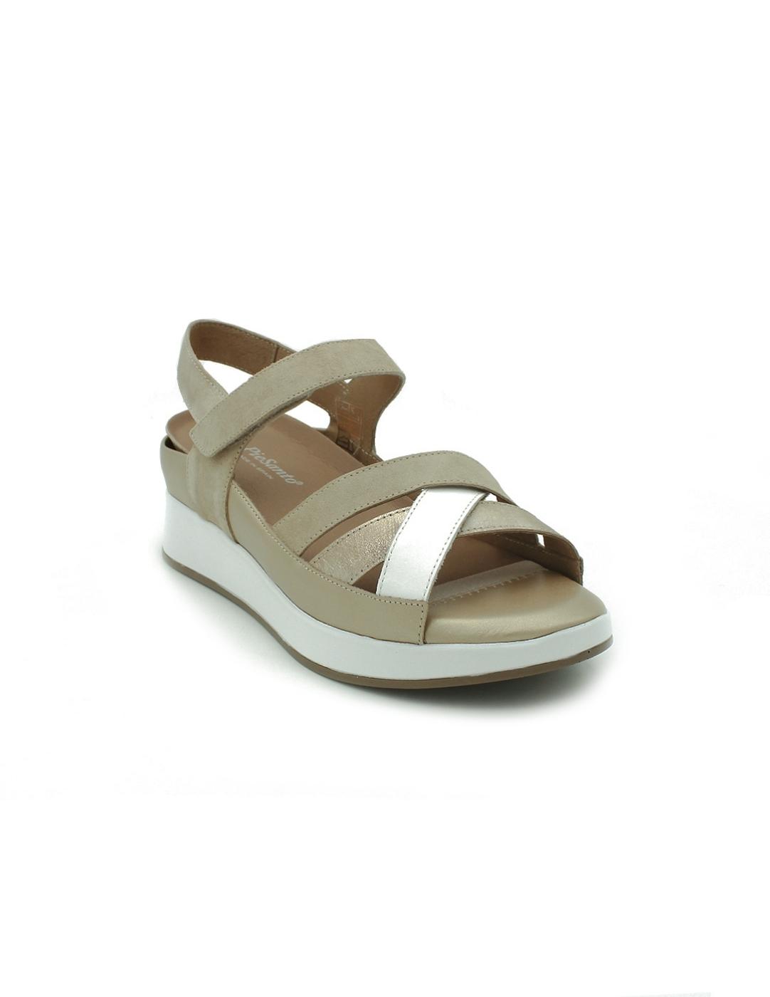 Sandalias PIE SANTO 250424 Beige/Champán Mujer