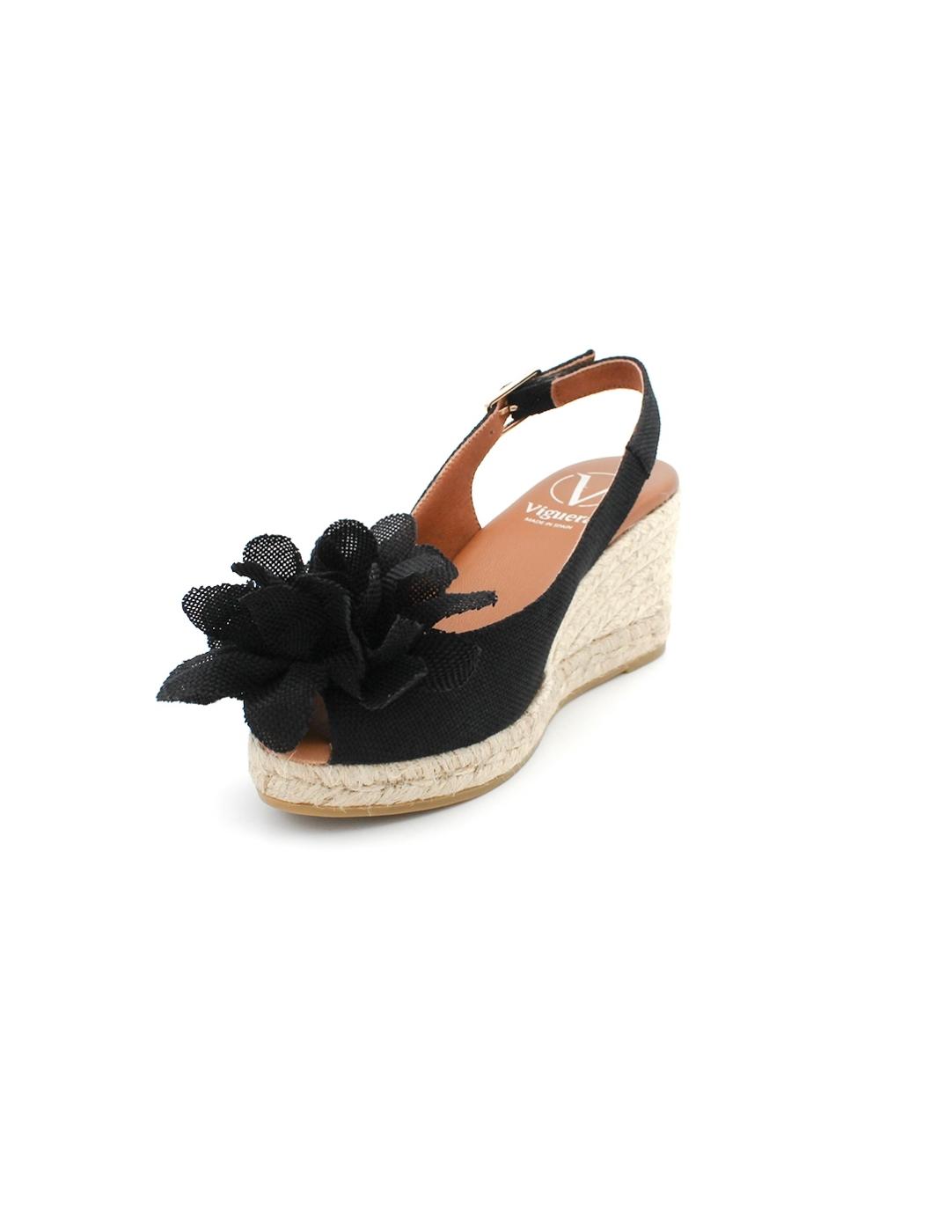 Alpargatas Rafia VIGUERA 2210 Negro Mujer