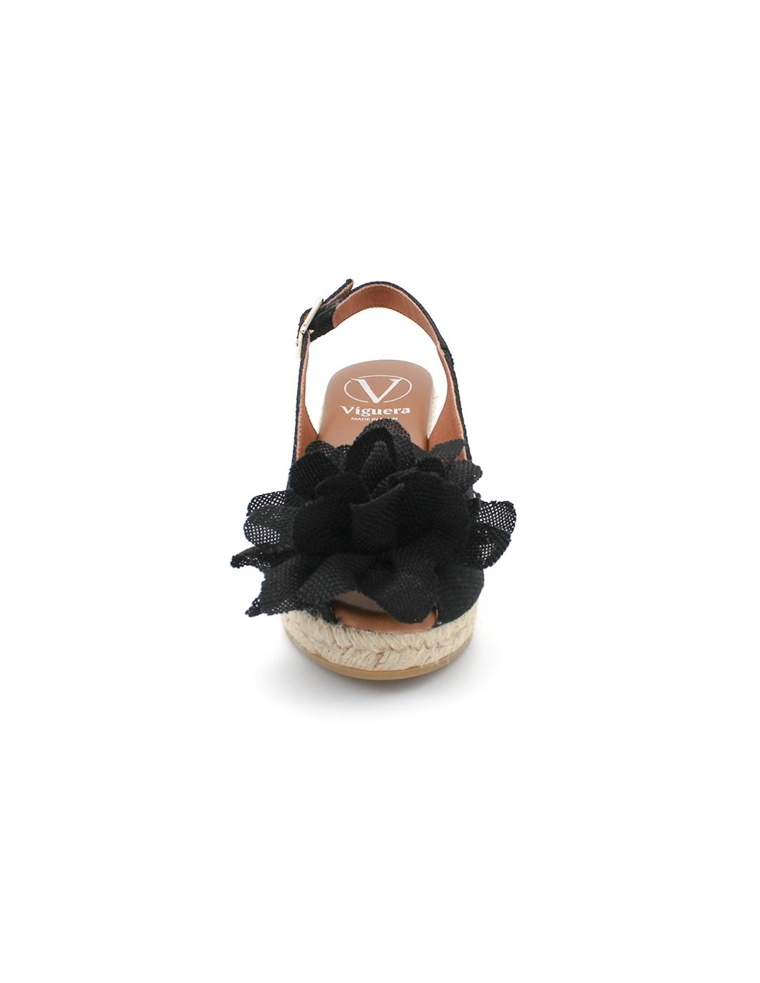 Alpargatas Rafia VIGUERA 2210 Negro Mujer