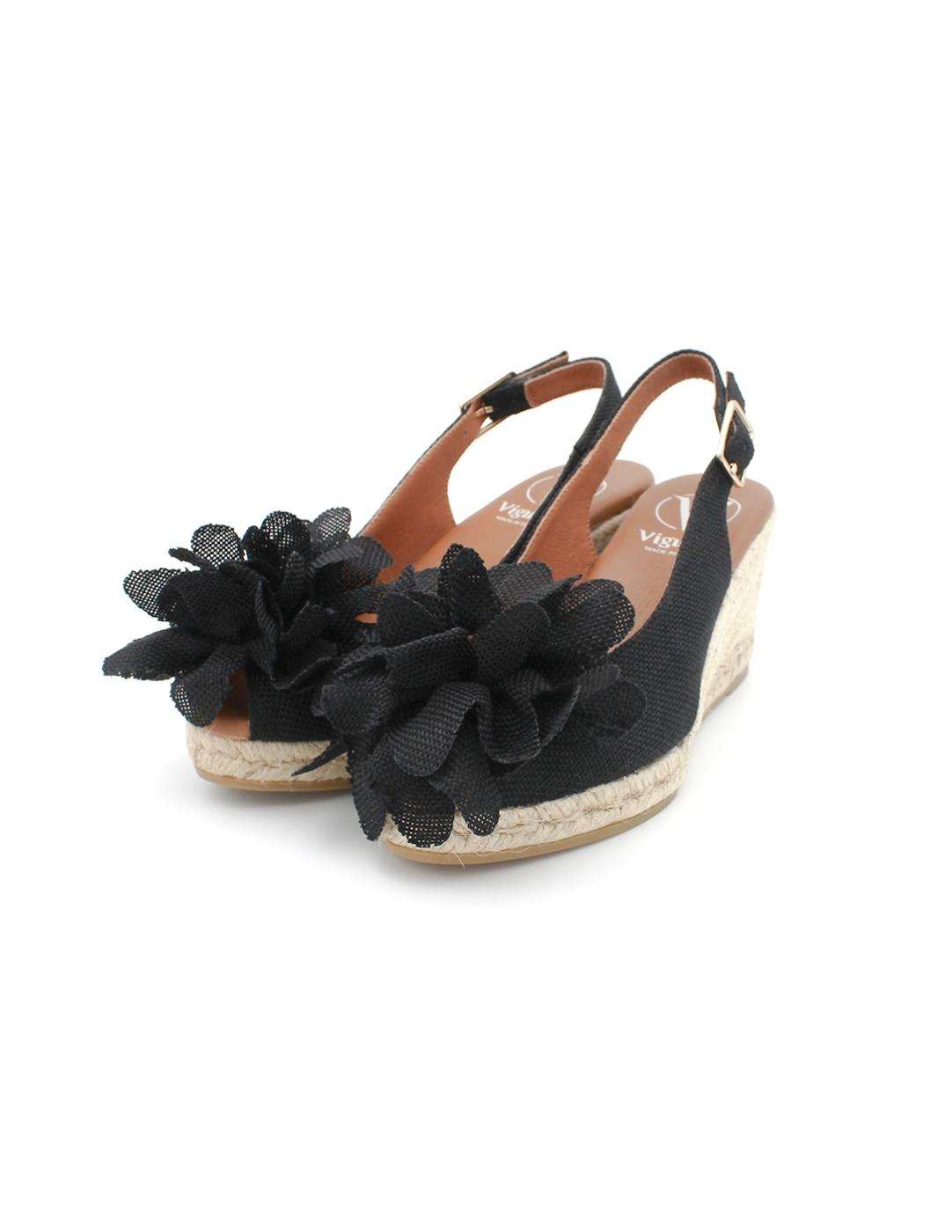 Alpargatas Rafia VIGUERA 2210 Negro Mujer