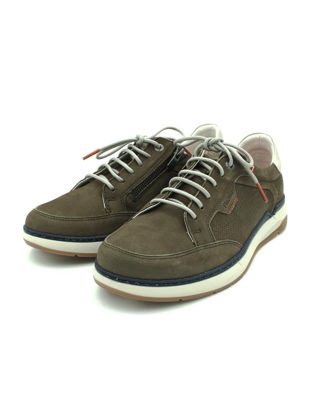 Zapatos Nobuck FLUCHOS  F2211 Verde Hombre.