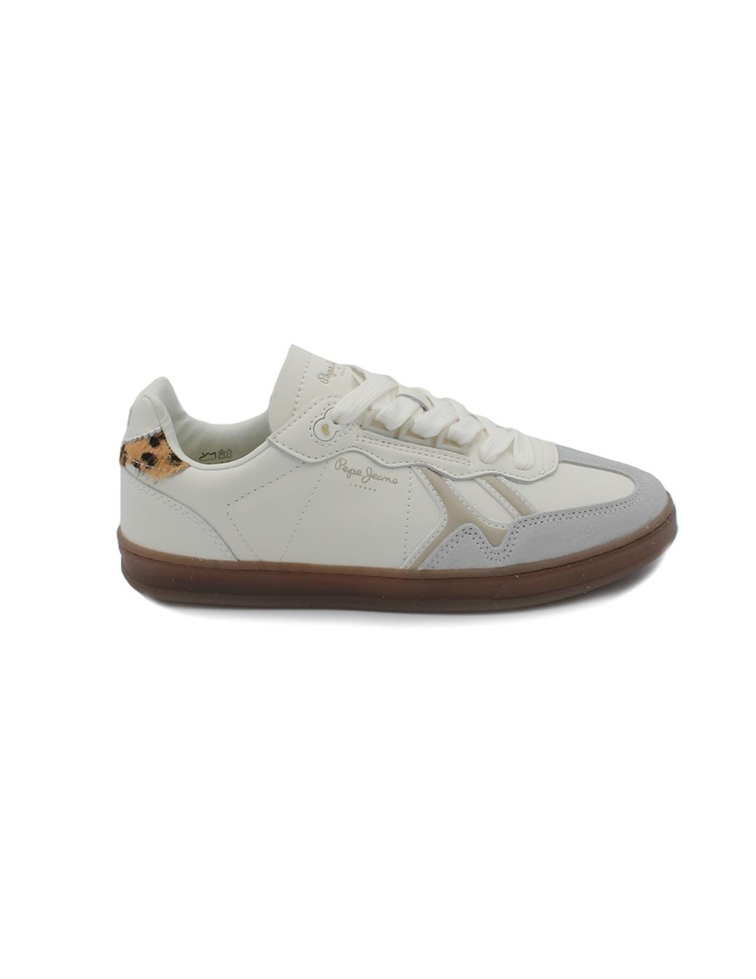 Bambas PEPE JEANS PLS00038 800 Blanco/l Leopardo Mujer.