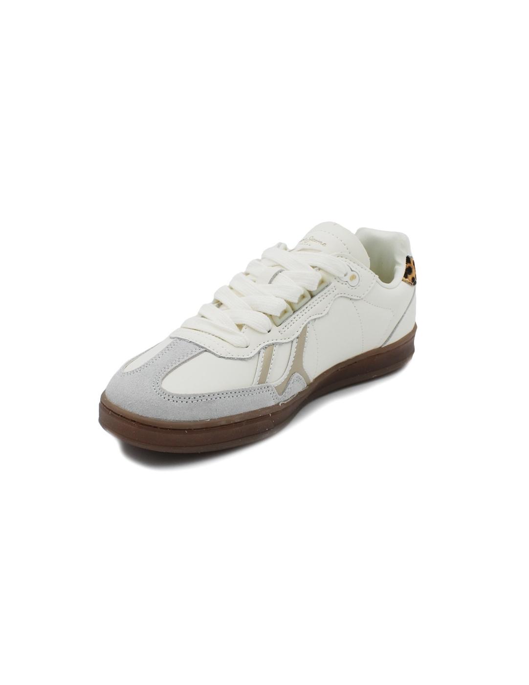 Bambas PEPE JEANS PLS00038 800 Blanco/l Leopardo Mujer.