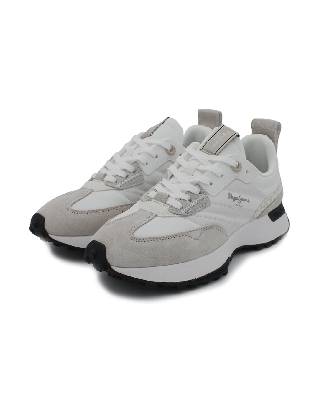 Deportivas PEPE JEANS PLS600005 800 Blanco/ Gris Mujer.