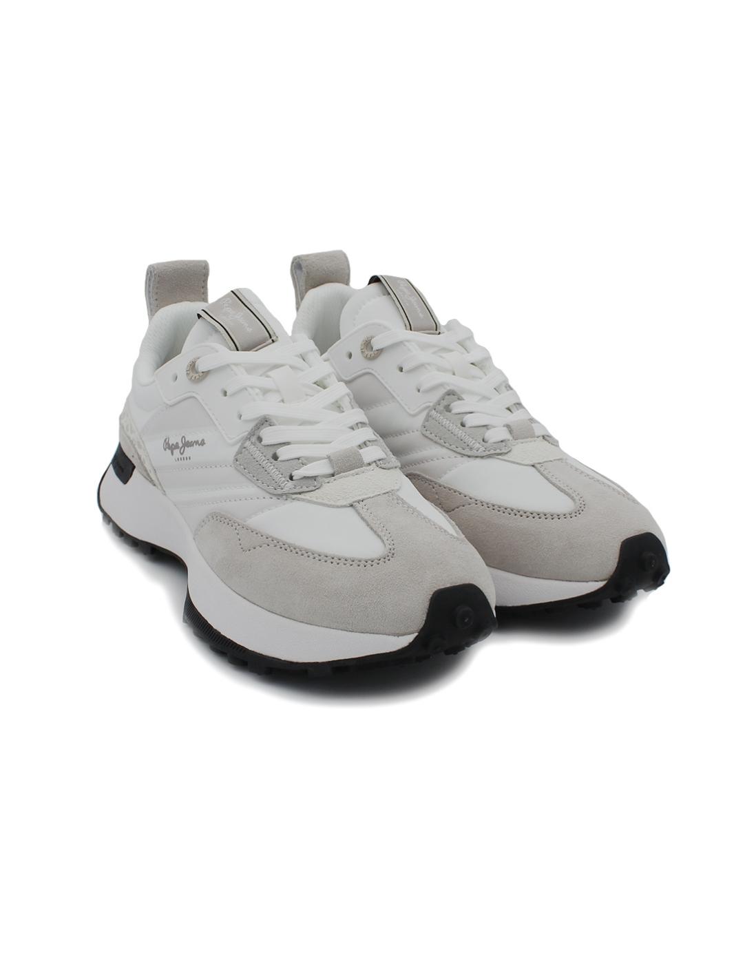 Deportivas PEPE JEANS PLS600005 800 Blanco/ Gris Mujer.