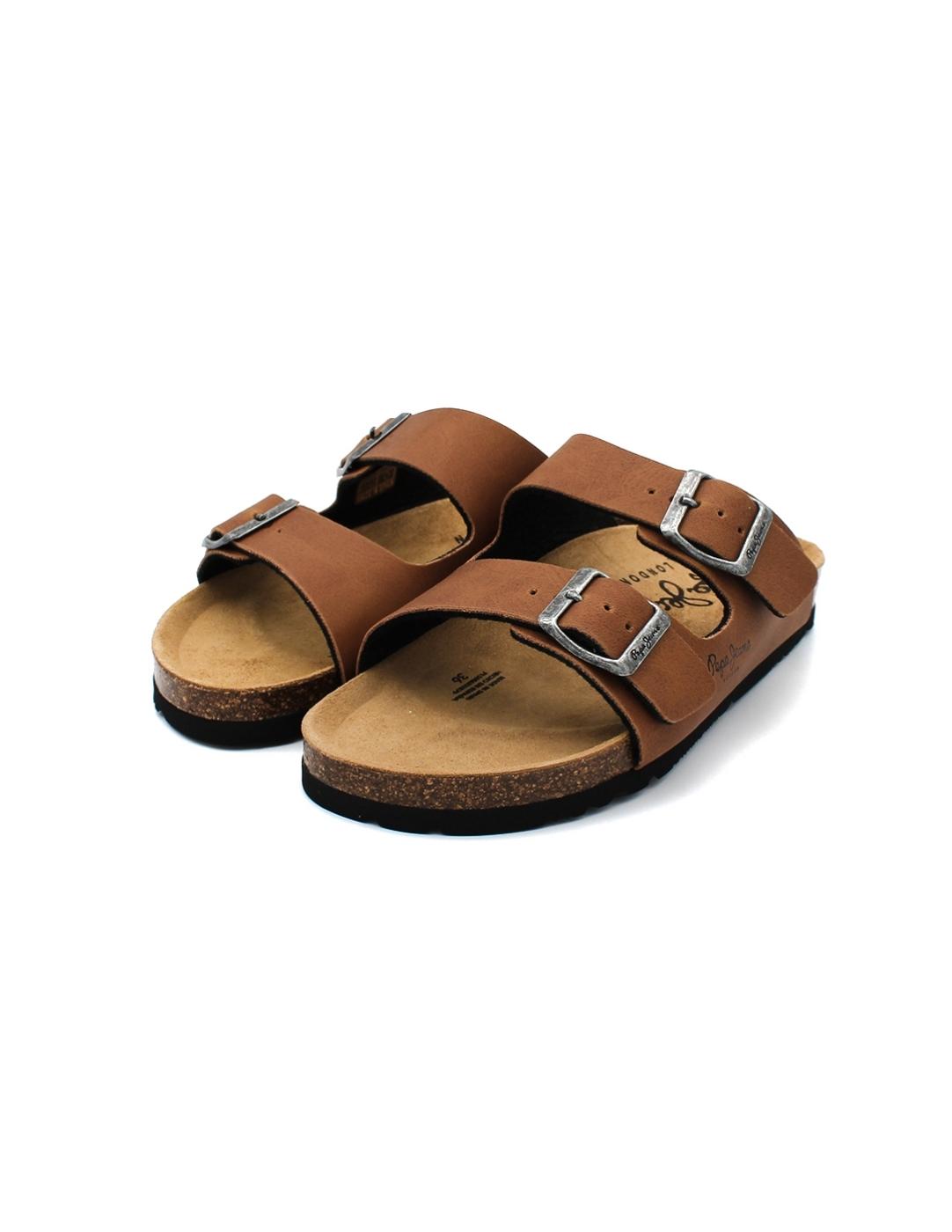 Sandalias PEPE JEANS Plana PLS90637 879 Cogñac, Mujer