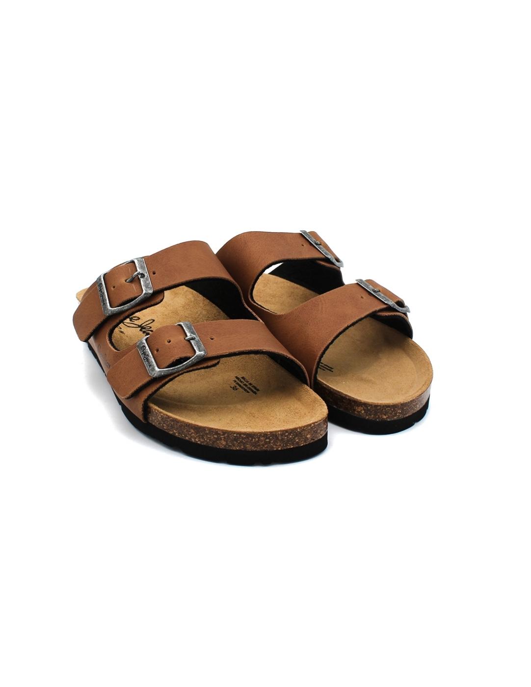 Sandalias PEPE JEANS Plana PLS90637 879 Cogñac, Mujer