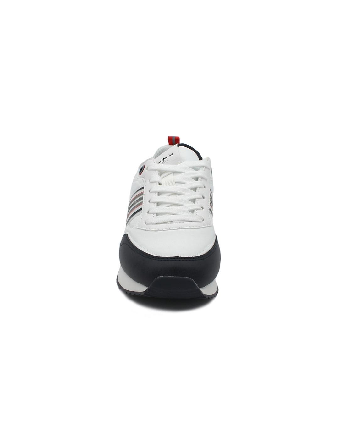 Deportivas PEPE JEANS PBS40010 800 Blanca/Azul/Roja Niño.