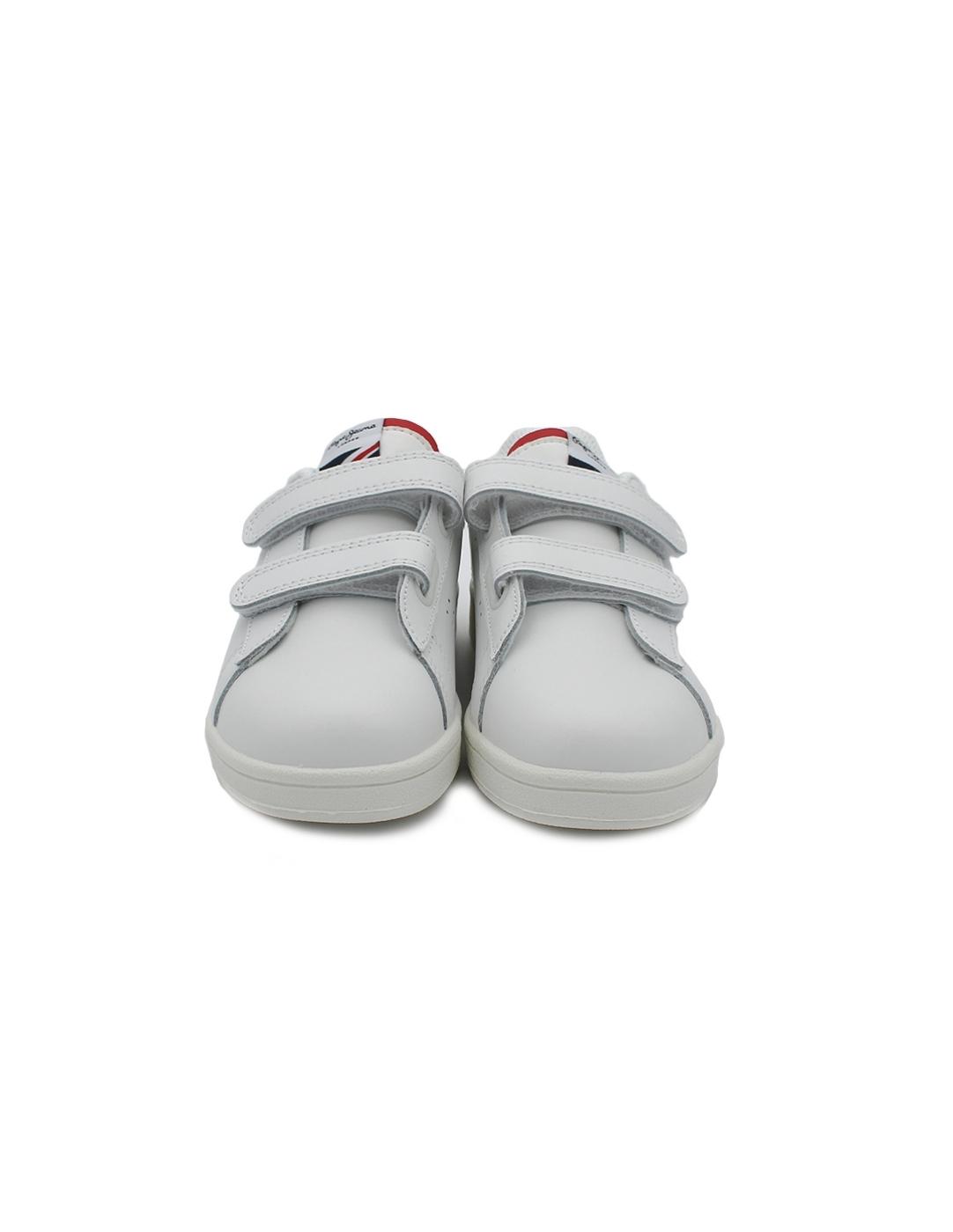 Bamba PEPE JEANS PBS30588 800 Piel Blanca, Niño