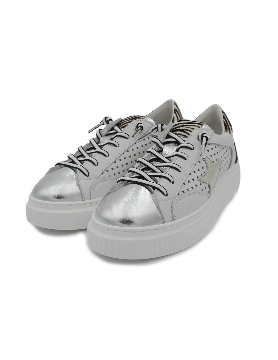 Bamba CETTI C-1345 SRA XL Blanca/ Cebra/ Metalica Mujer.