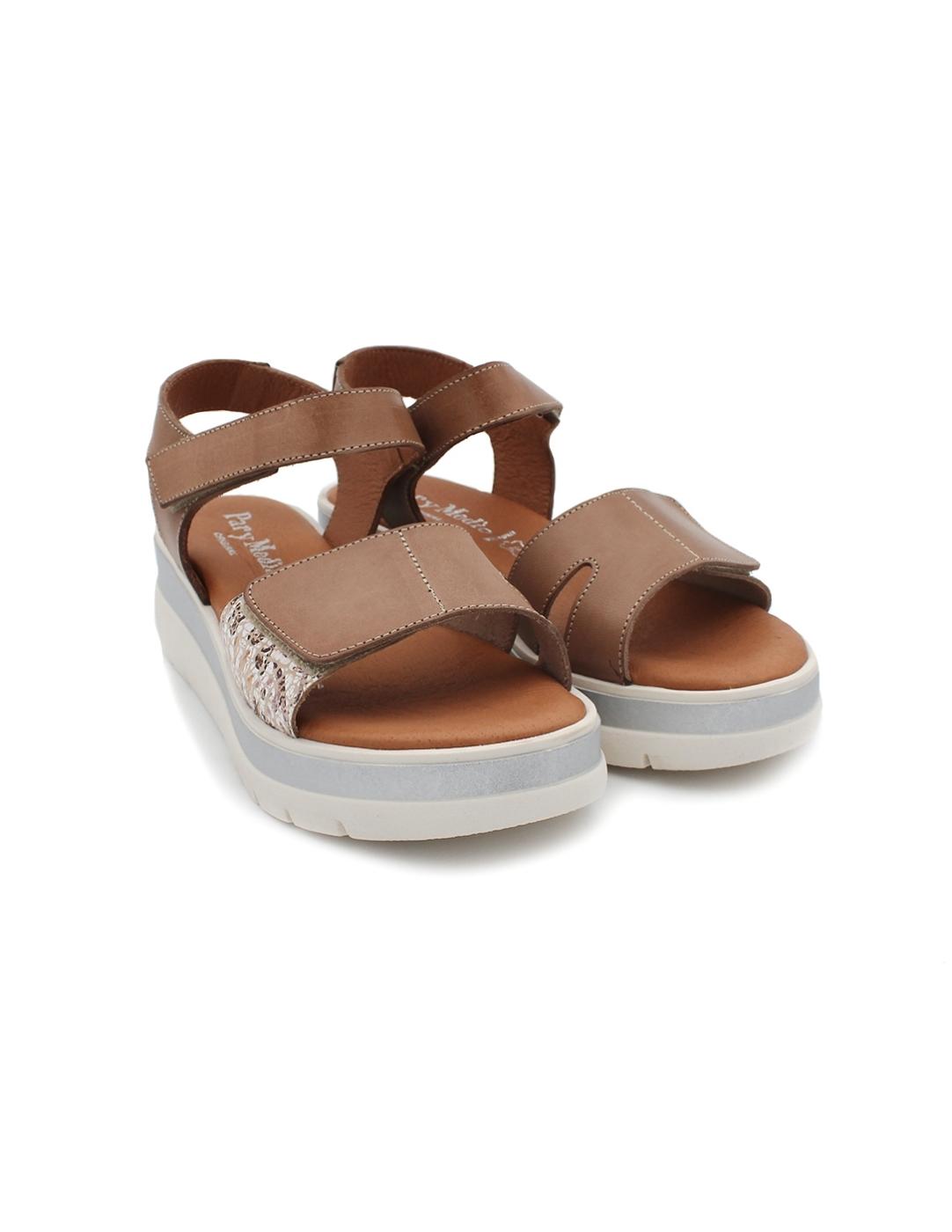 Sandalias PARYMEDIO 5237 Tierra/Oro Mujer