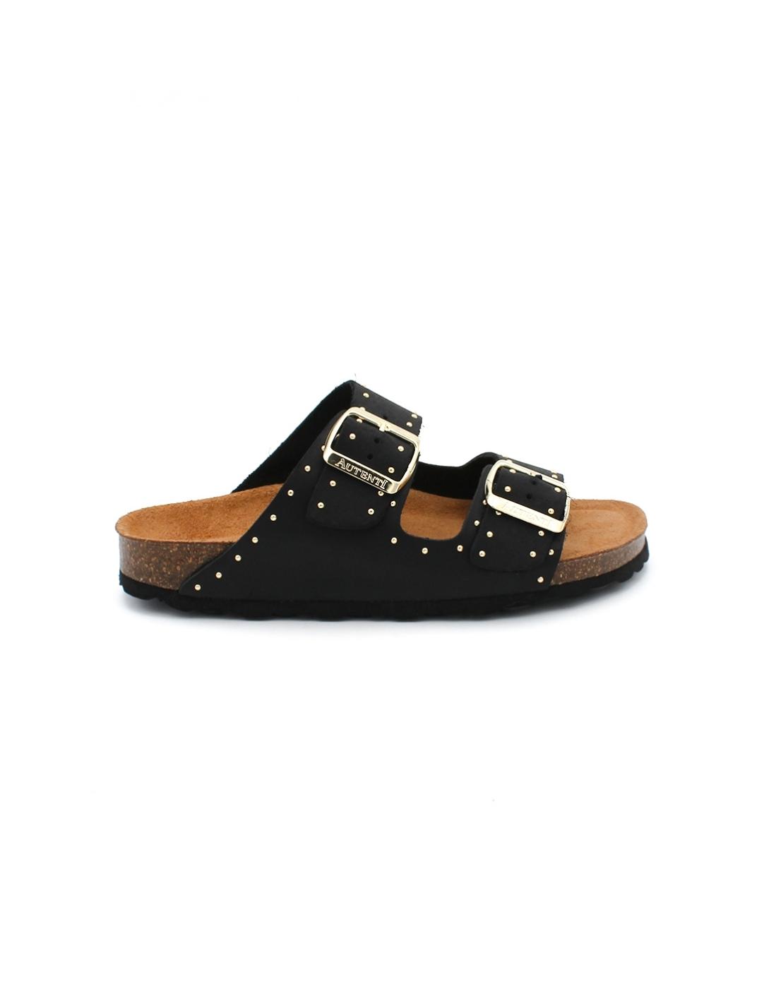 Sandalias Tachuelas AUTENTI BE CONFORTABLE 13843 Negro Mujer