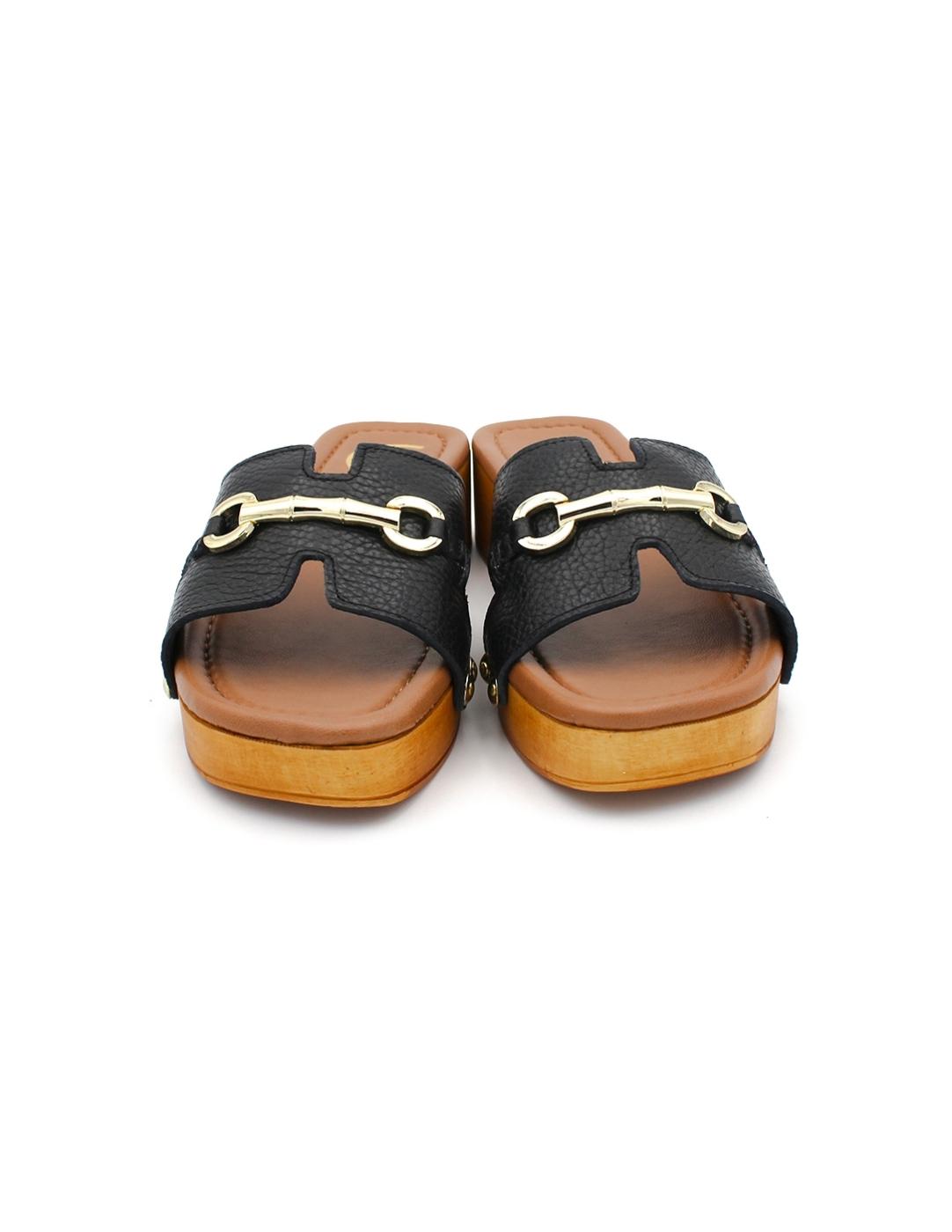 Sanadalia Zueco/Pala CLAUDIA 15C-Porchat Negro Mujer