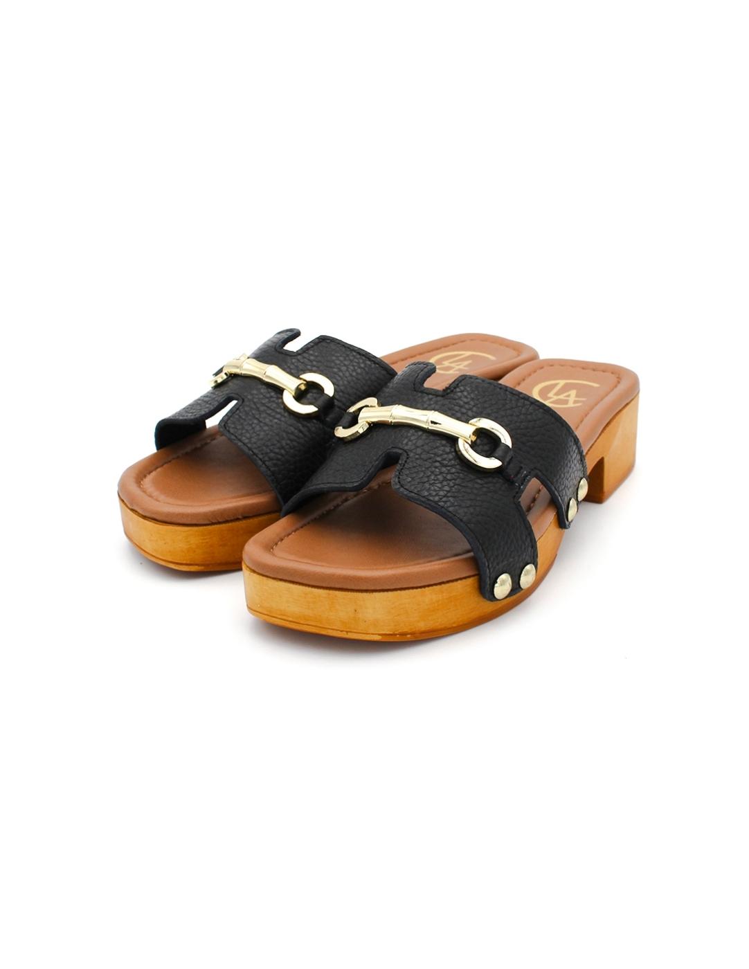 Sanadalia Zueco/Pala CLAUDIA 15C-Porchat Negro Mujer