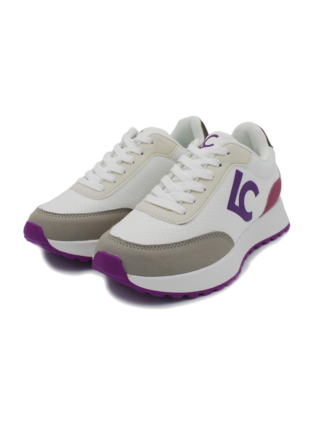 Deportivas LOLA CASADEMUNT LS2505004 Blanca/Lila/Fucsia Muje