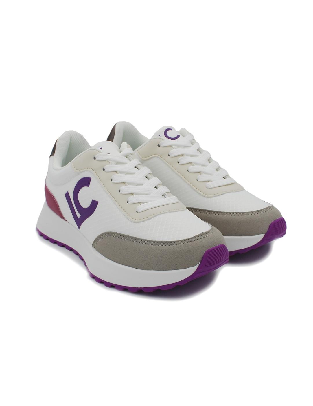 Deportivas LOLA CASADEMUNT LS2505004 Blanca/Lila/Fucsia Muje