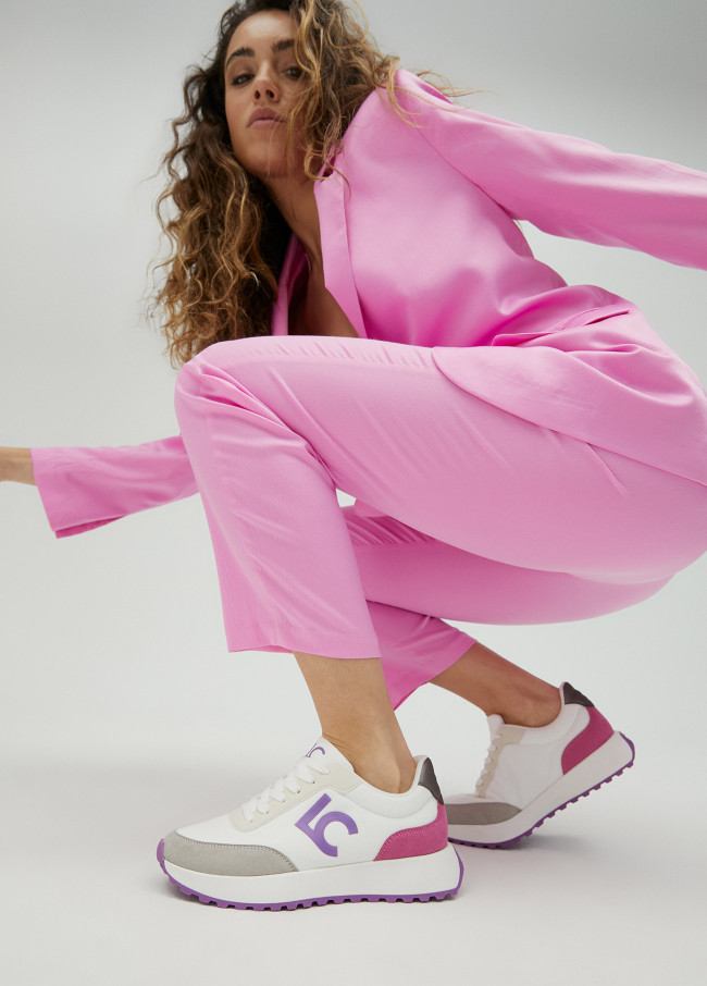 Deportivas LOLA CASADEMUNT LS2505004 Blanca/Lila/Fucsia Muje