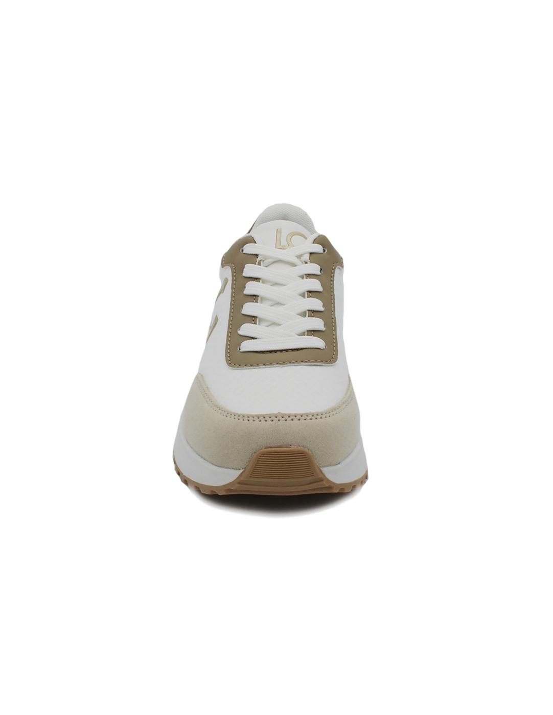 Deportivas LOLA CASADEMUNT LS2505004 Blanco/Metal Mujer.