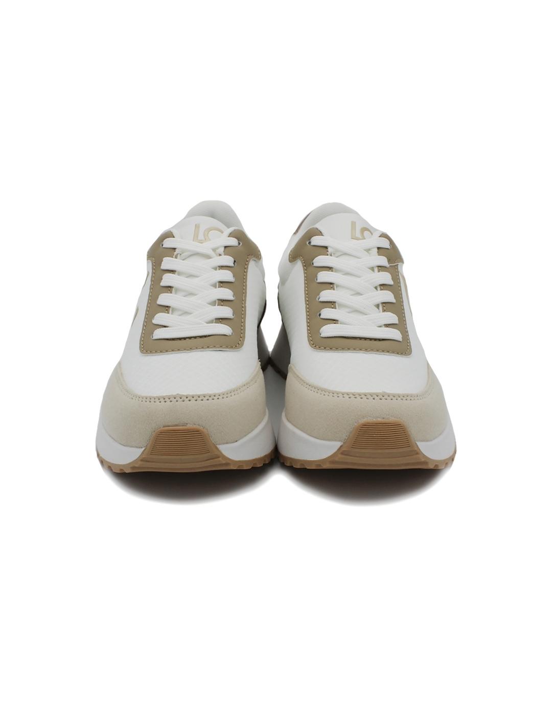 Deportivas LOLA CASADEMUNT LS2505004 Blanco/Metal Mujer.