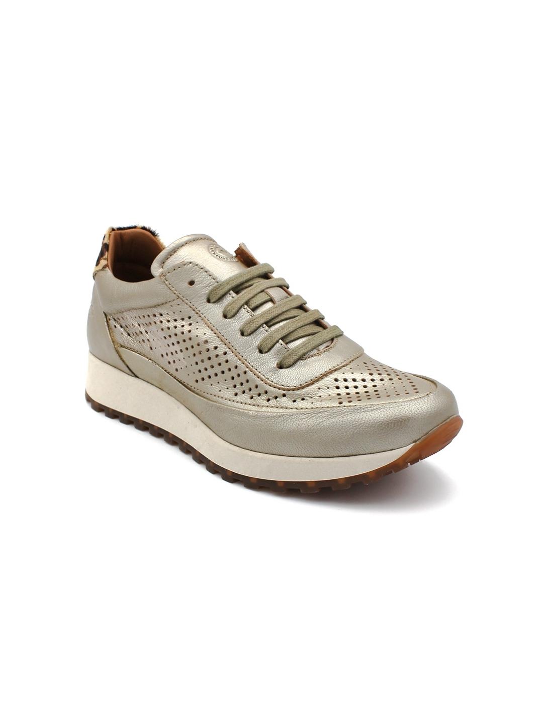 Deportiva KANGAROOS Dorado/Leopardo Mujer.