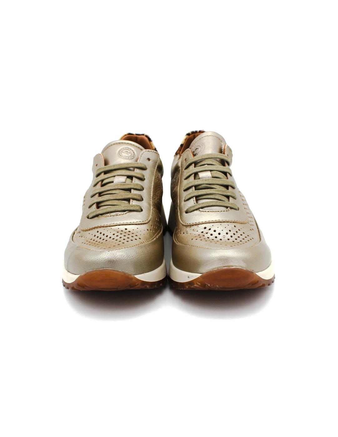 Deportiva KANGAROOS Dorado/Leopardo Mujer.