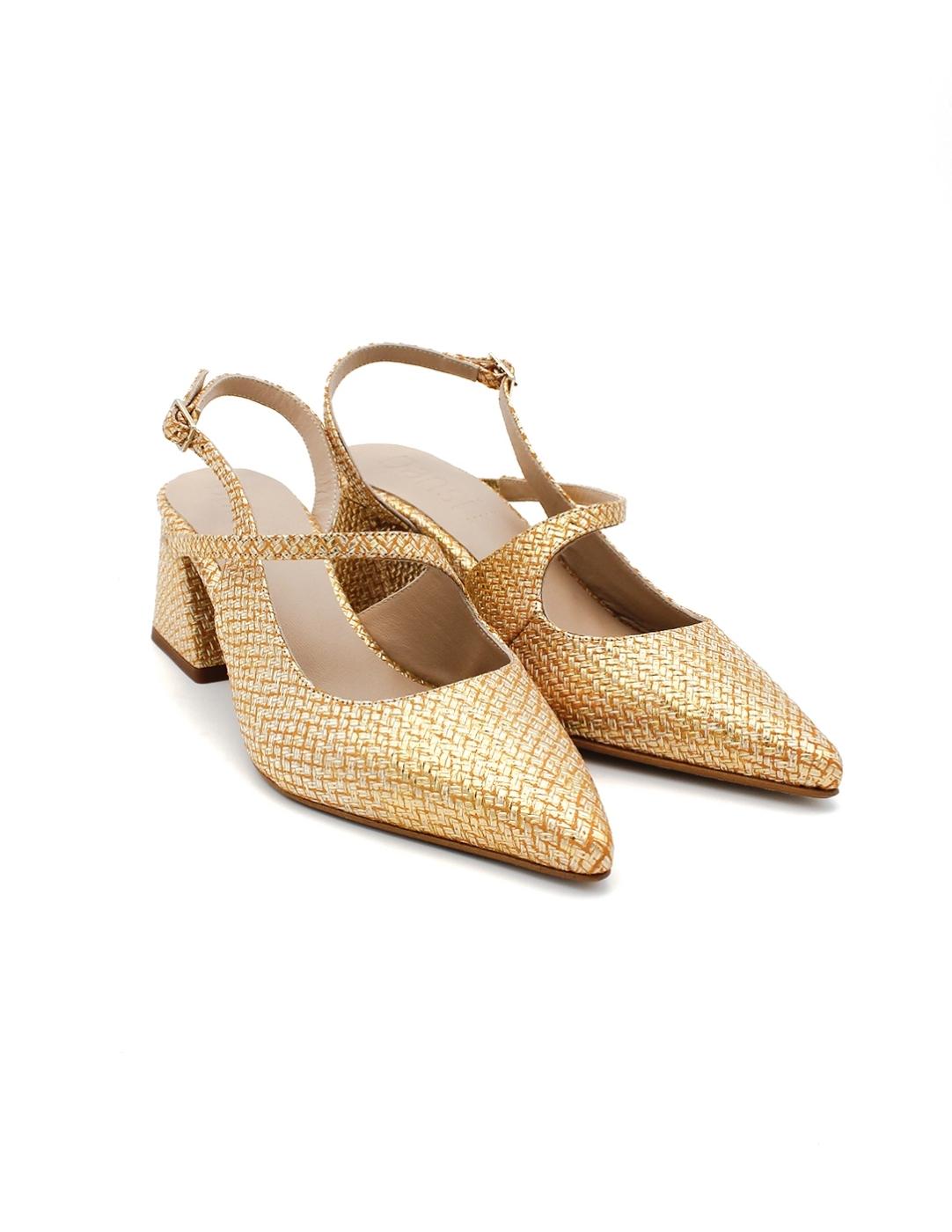 Zapatos Destalonados DANSI 7422 Oro Mujer