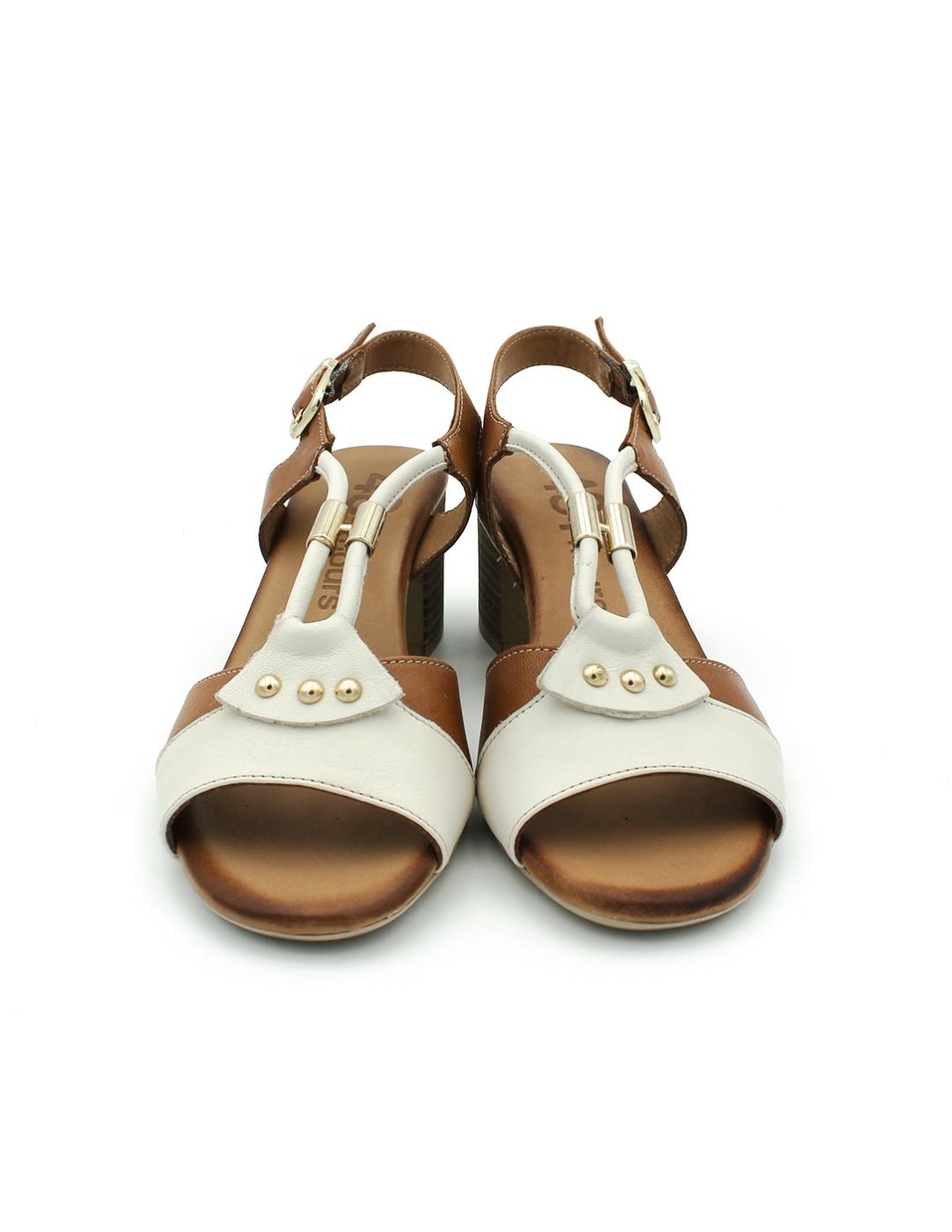 Sandalias 48 HORAS 515006/37 Crema/cuero Mujer
