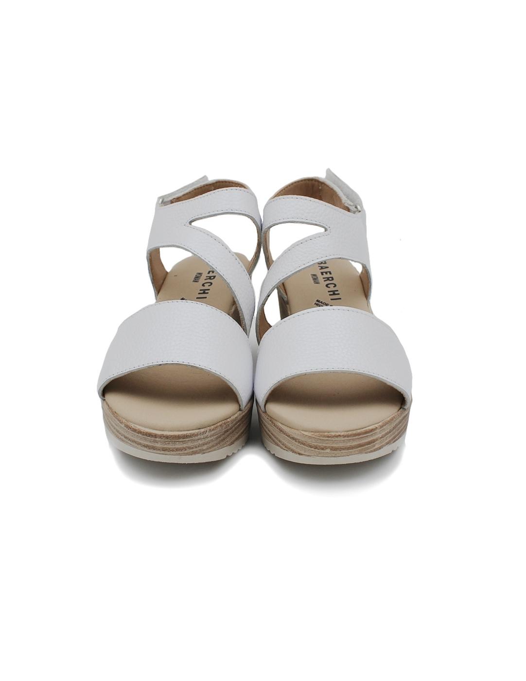 Sandalia Cuña BAERCHI 38951  Blanca Mujer.