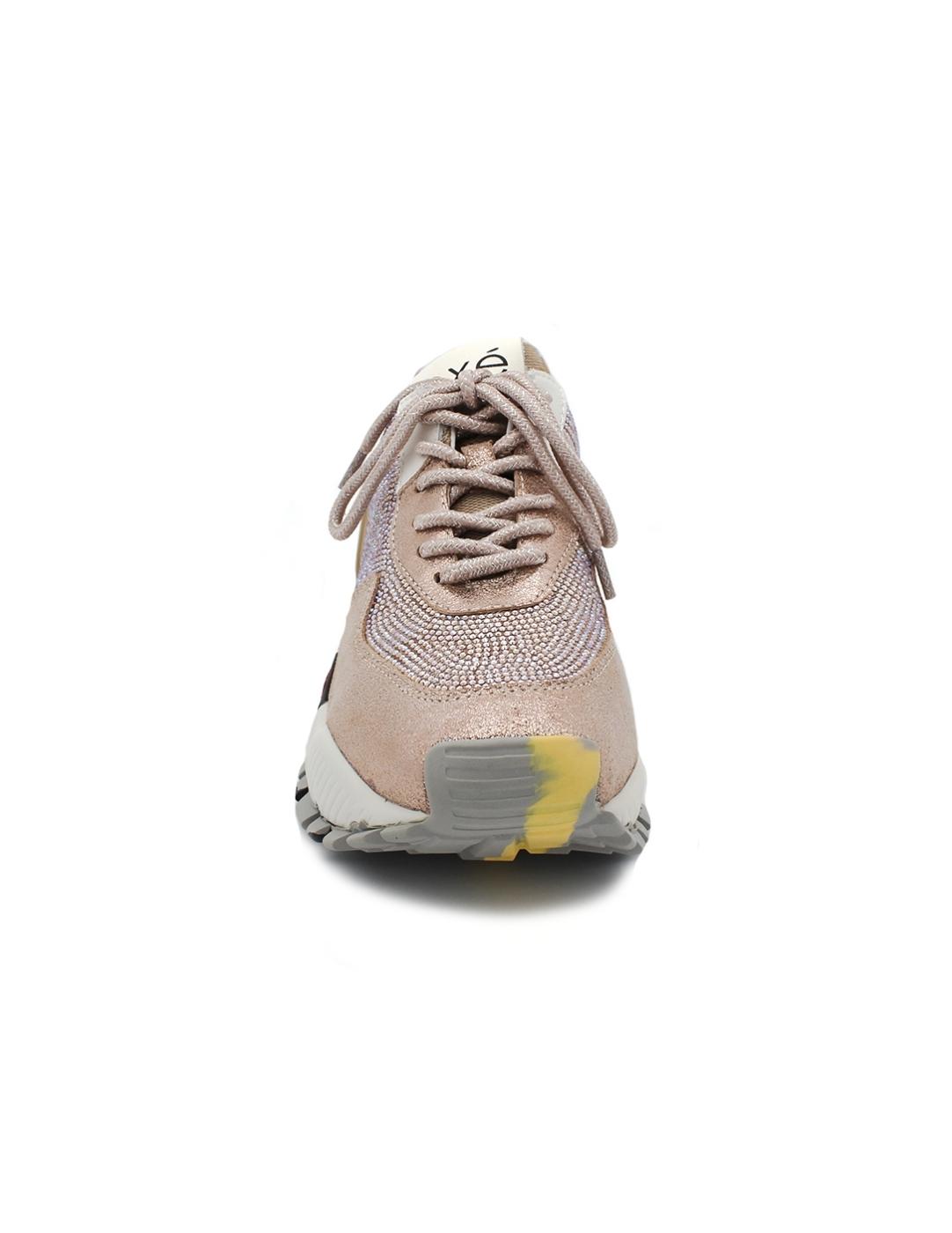 Deportiva Glitter EXE 134-105 Oro Mujer.