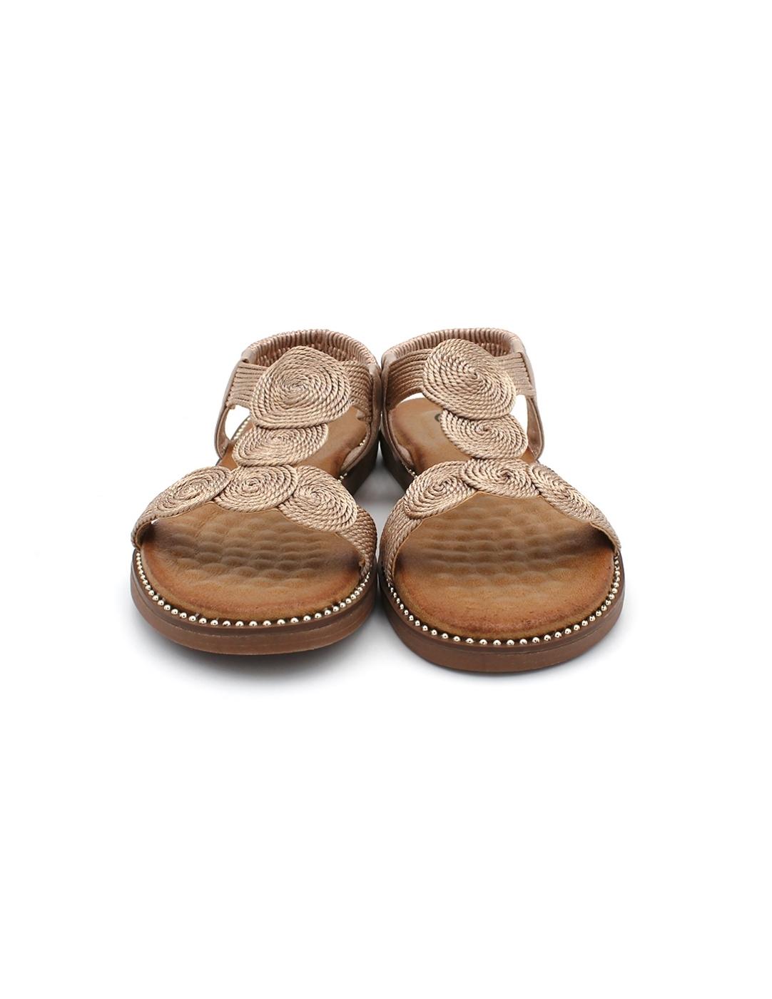 Sandalia Plana EXE ZF 1982-E2 Rose Gold Mujer