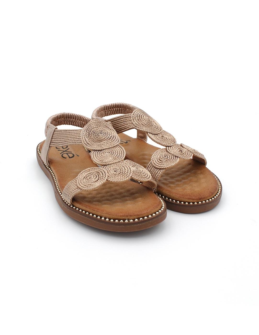 Sandalia Plana EXE ZF 1982-E2 Rose Gold Mujer