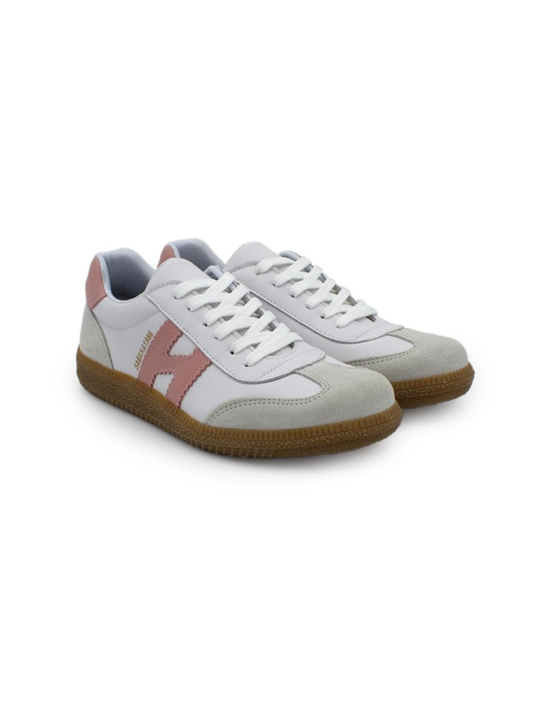 Bambas Track Humo Losal 3372 Blanco/Rosa Mujer