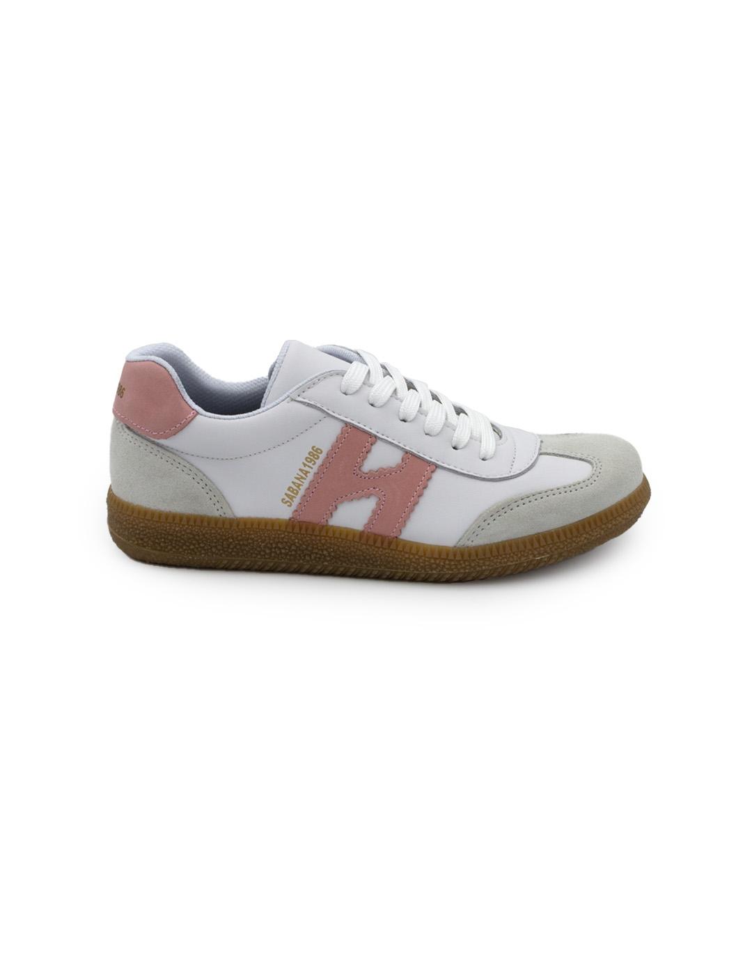 Bambas Track Humo Losal 3372 Blanco/Rosa Mujer