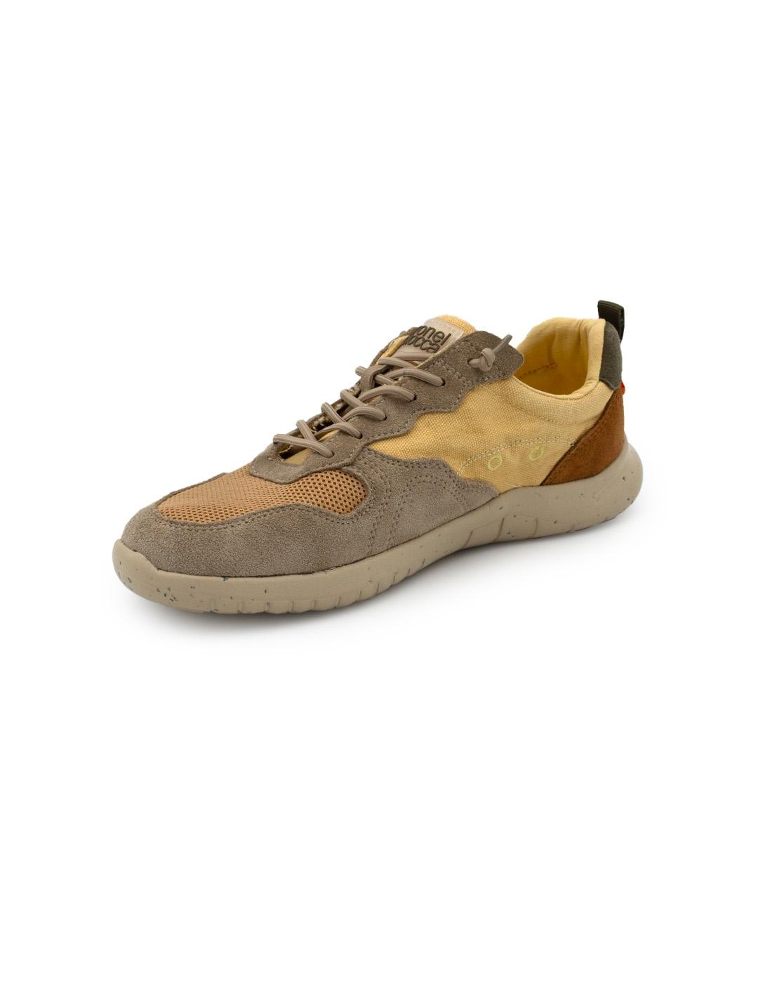 Zapatillas Coronel Tapiocca T239-7 Vainilla/Taupe Hombre