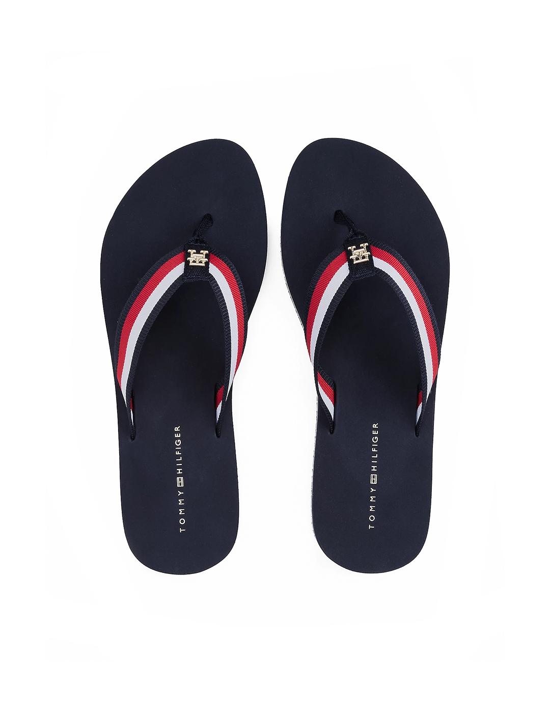 Chanclas Cuña TOMMY HILFIGER FWOFWO8517 Marino Mujer,