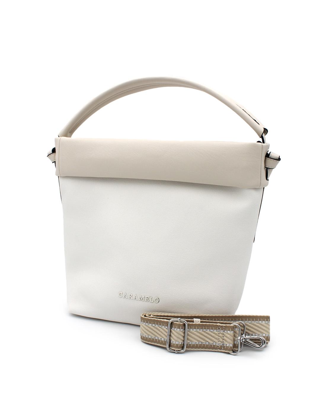 Bolso Artesano Caramelo 50844.16 Combi/Nudos Crudo Mujer