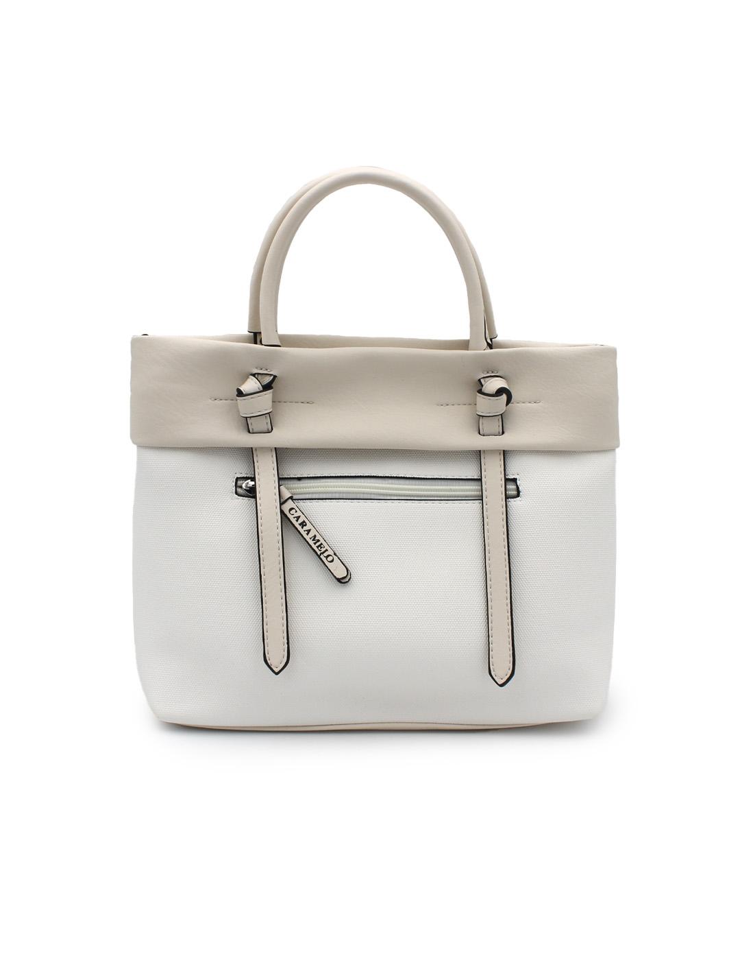 Bolso Artesano Caramelo 50845.16 Combi/Nudos Crudo Mujer